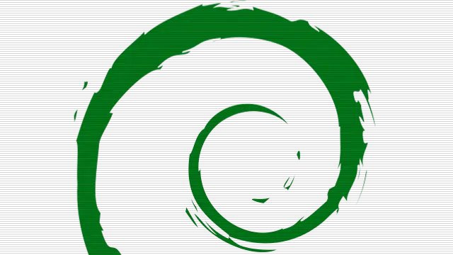 Official Debian logo: the red swirl next to the word debian