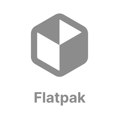 Official Flatpak logo, the universal package format for the Linux desktop