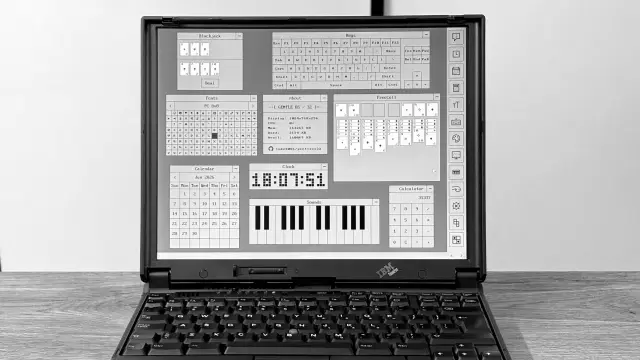 GentleOS/32 running on an IBM ThinkPad 380Z with a Pentium II processor