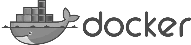 Docker logo, the container engine that drove the adoption of Alpine as a base image