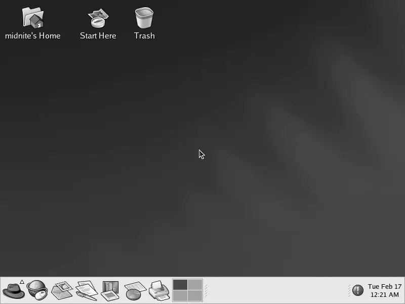GNOME 2.2 desktop running on Red Hat Linux 9 in 2003