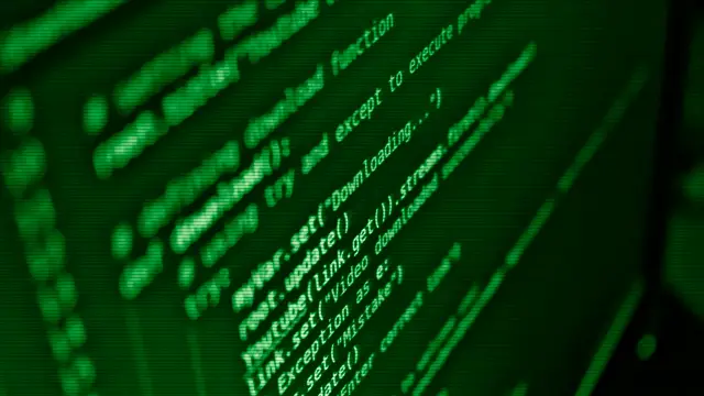 Screen full of source code, evoking Gentoo's compile-from-source philosophy
