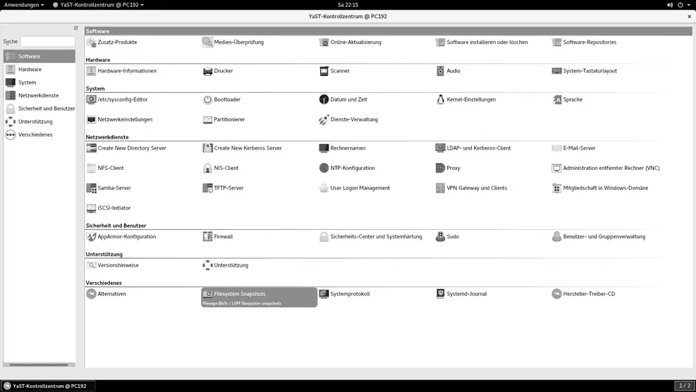 openSUSE Leap 15.1 desktop in use