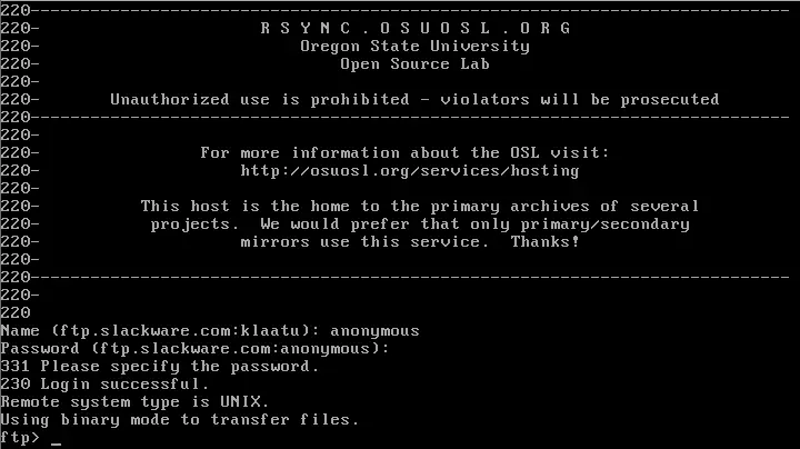 Screenshot of Slackware 1.01, one of the earliest 1993 releases