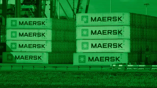 Stacked shipping containers at a port, a metaphor for software containers