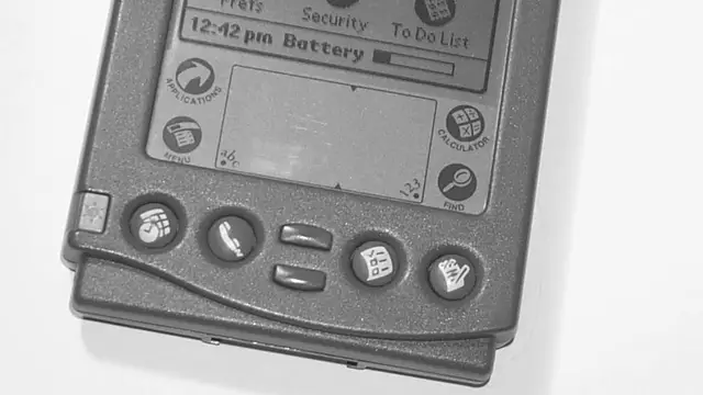 3Com PalmPilot Professional PDA with monochrome screen and Graffiti writing area