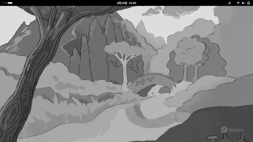 Fedora Workstation desktop running the GNOME environment